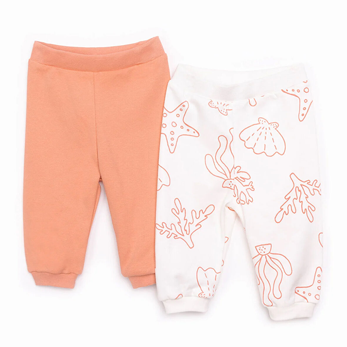 HelloBaby Basic Kız Deniz Yıldızı Desenli 2li Patiksiz Alt Kız Bebek