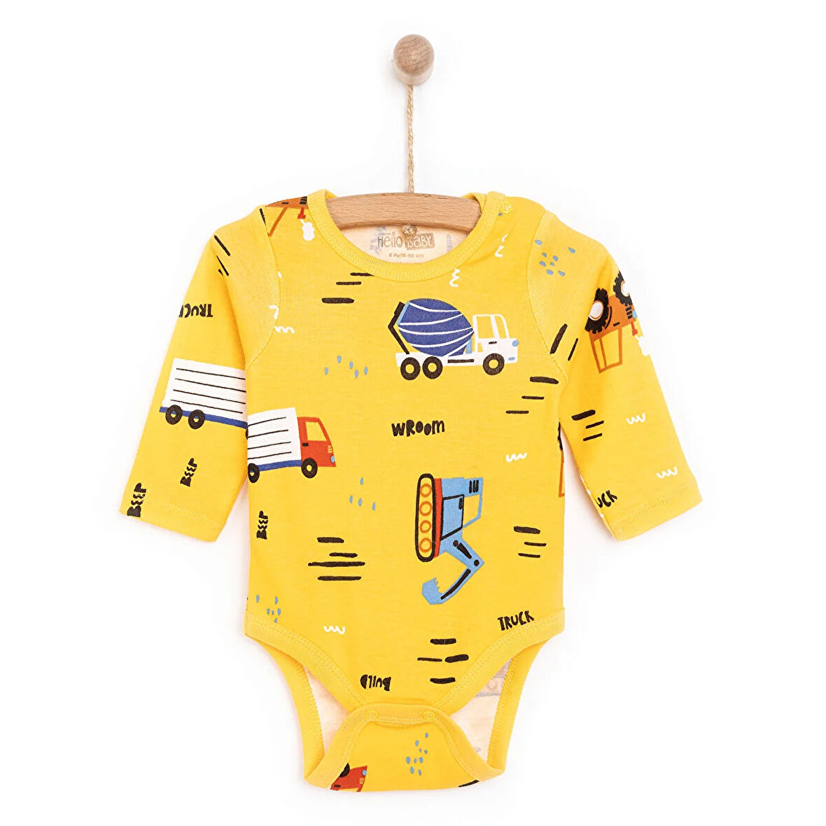 HelloBaby Erkek Uzun Kol Body Erkek Bebek