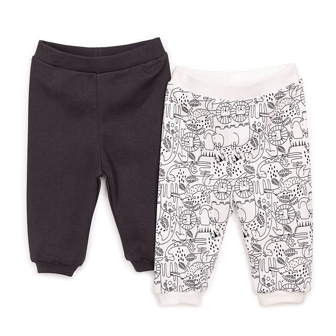 HelloBaby Basic Erkek Zürafa Desenli 2li Patiksiz Alt Erkek Bebek