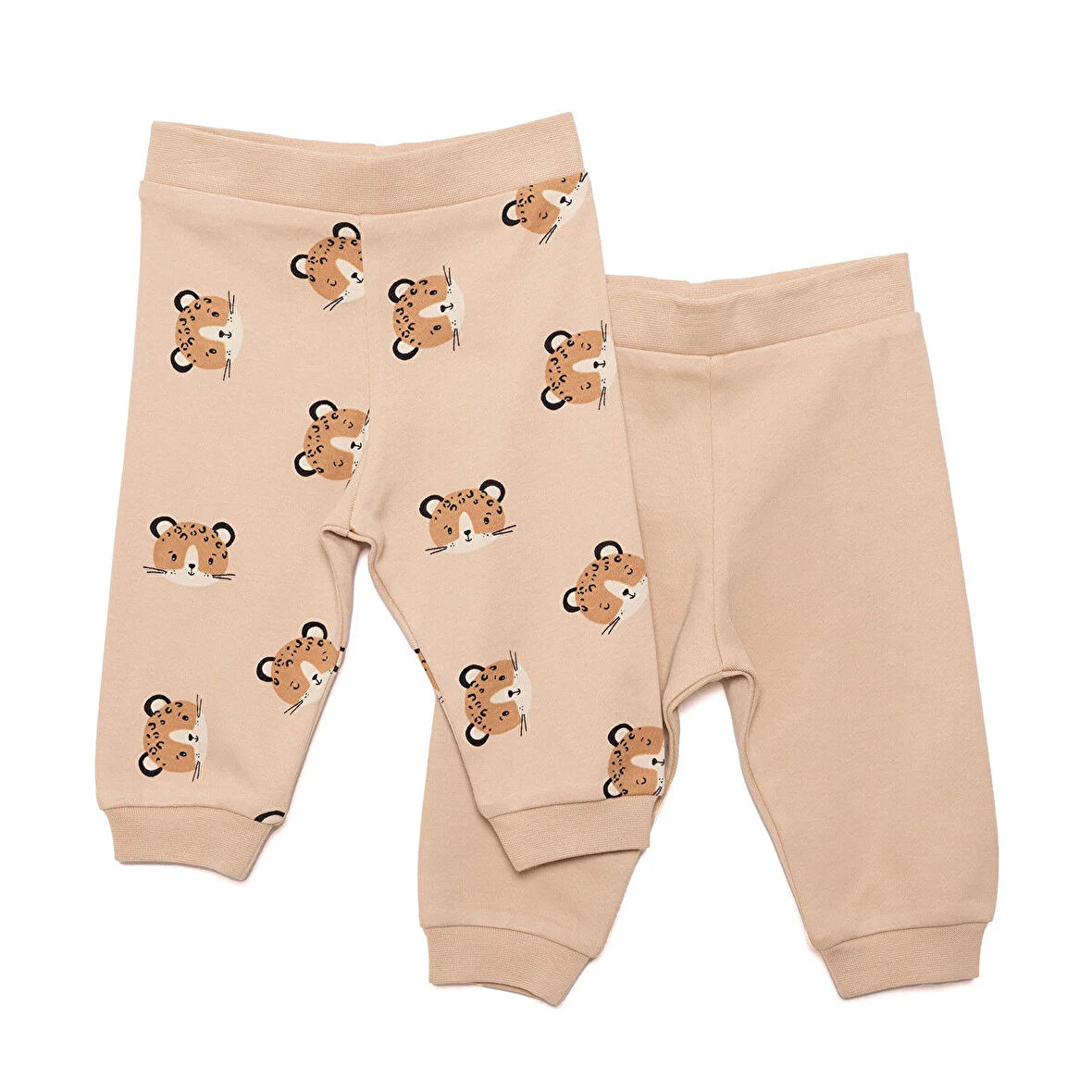 HelloBaby Basic Erkek Ayıcık Baskılı 2li Patiksiz Alt Erkek Bebek