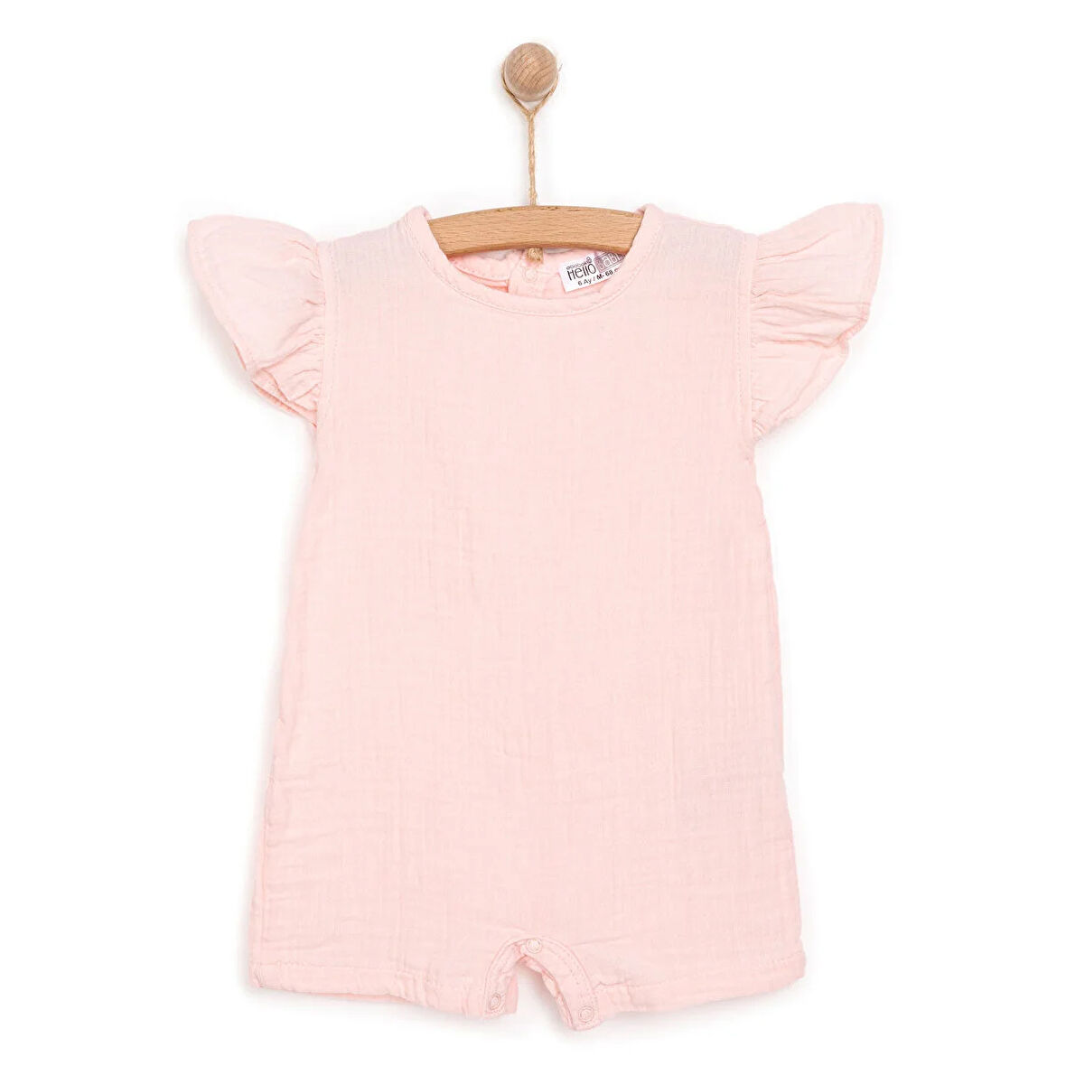 HelloBaby Yenidoğan Kız Müslin Kısa Tulum Kız Bebek