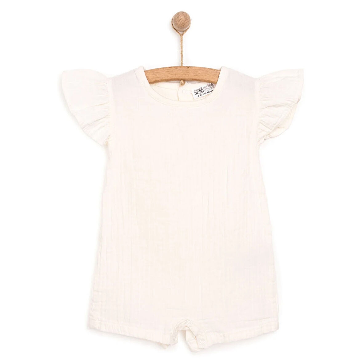 HelloBaby Yenidoğan Kız Müslin Kısa Tulum Kız Bebek