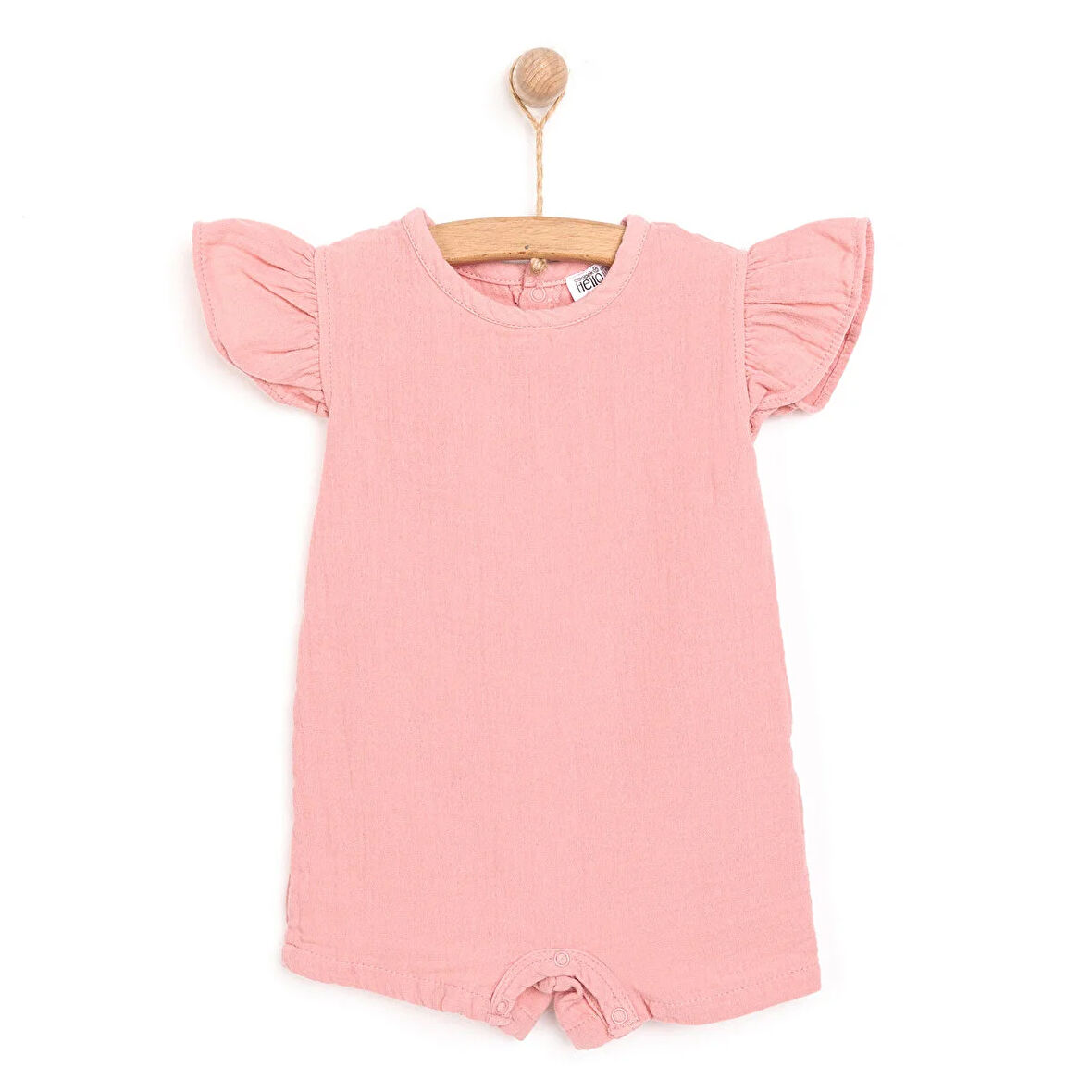 HelloBaby Yenidoğan Kız Müslin Kısa Tulum Kız Bebek