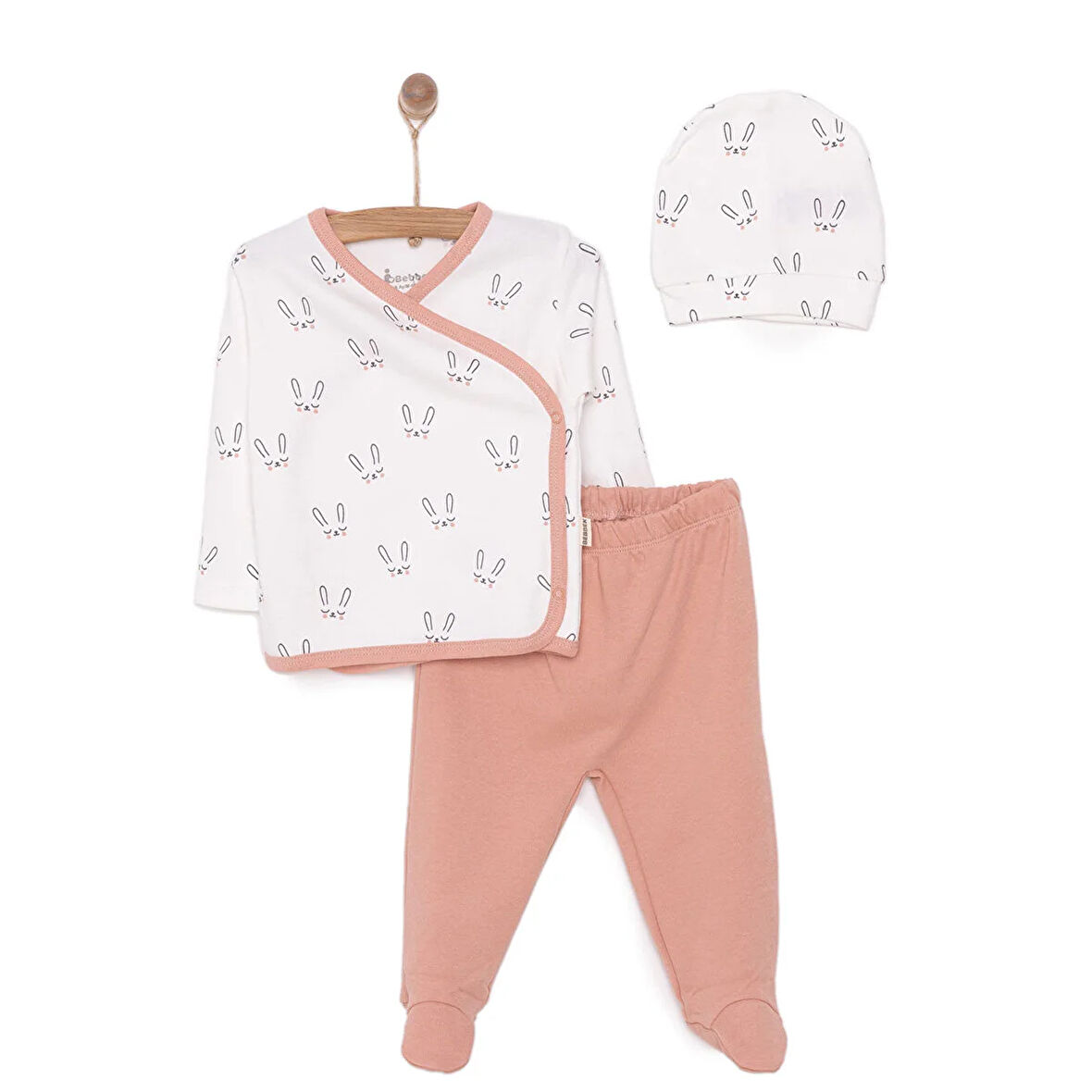 Bebbek Yenidoğan Zıbın-Şapka-Patikli Alt