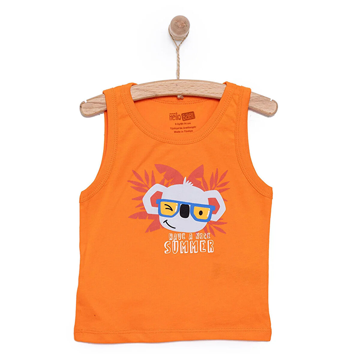 HelloBaby Basic Erkek Koala Baskılı Atlet Tshirt Erkek Bebek