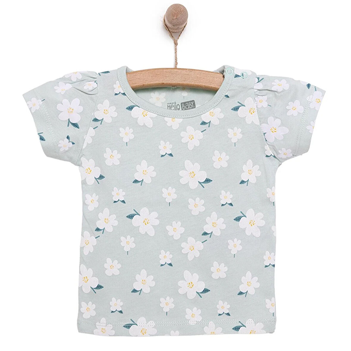 HelloBaby Basic Kız Papatya Baskılı T-Shirt Kız Bebek