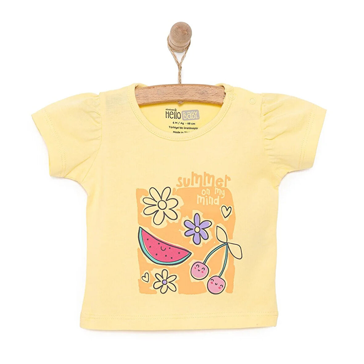 HelloBaby Basic Kız Meyve Baskılı T-Shirt Kız Bebek
