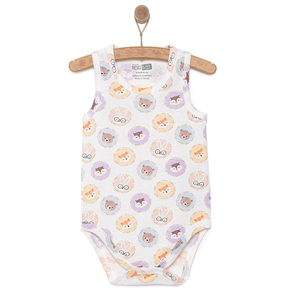 HelloBaby Hayvanlar Desenli Atlet Body