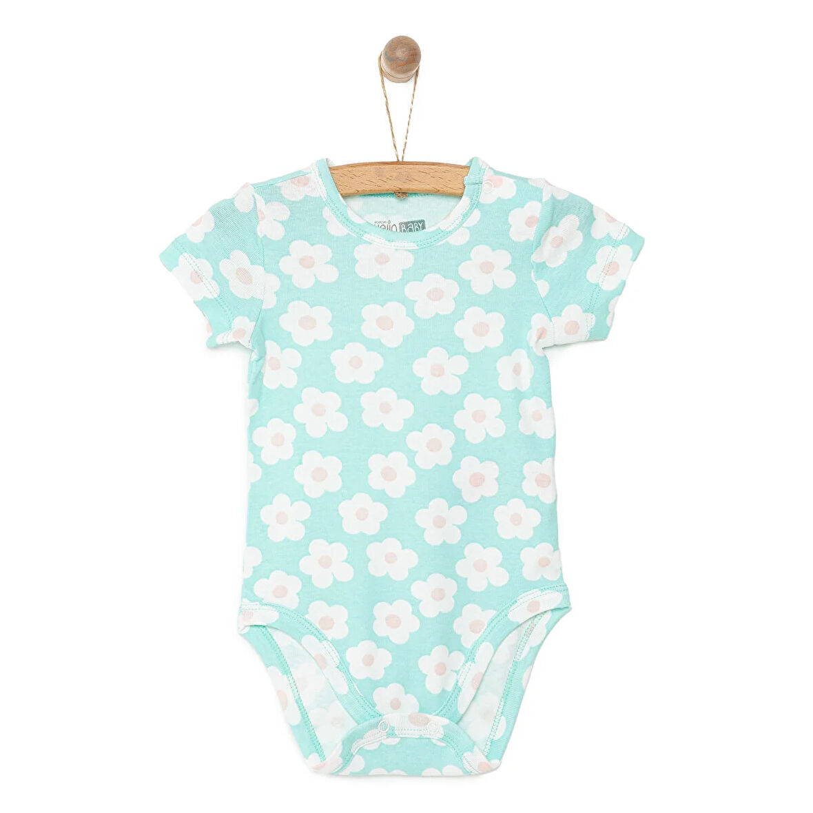 HelloBaby Çiçek Desen Kısa Kol Body