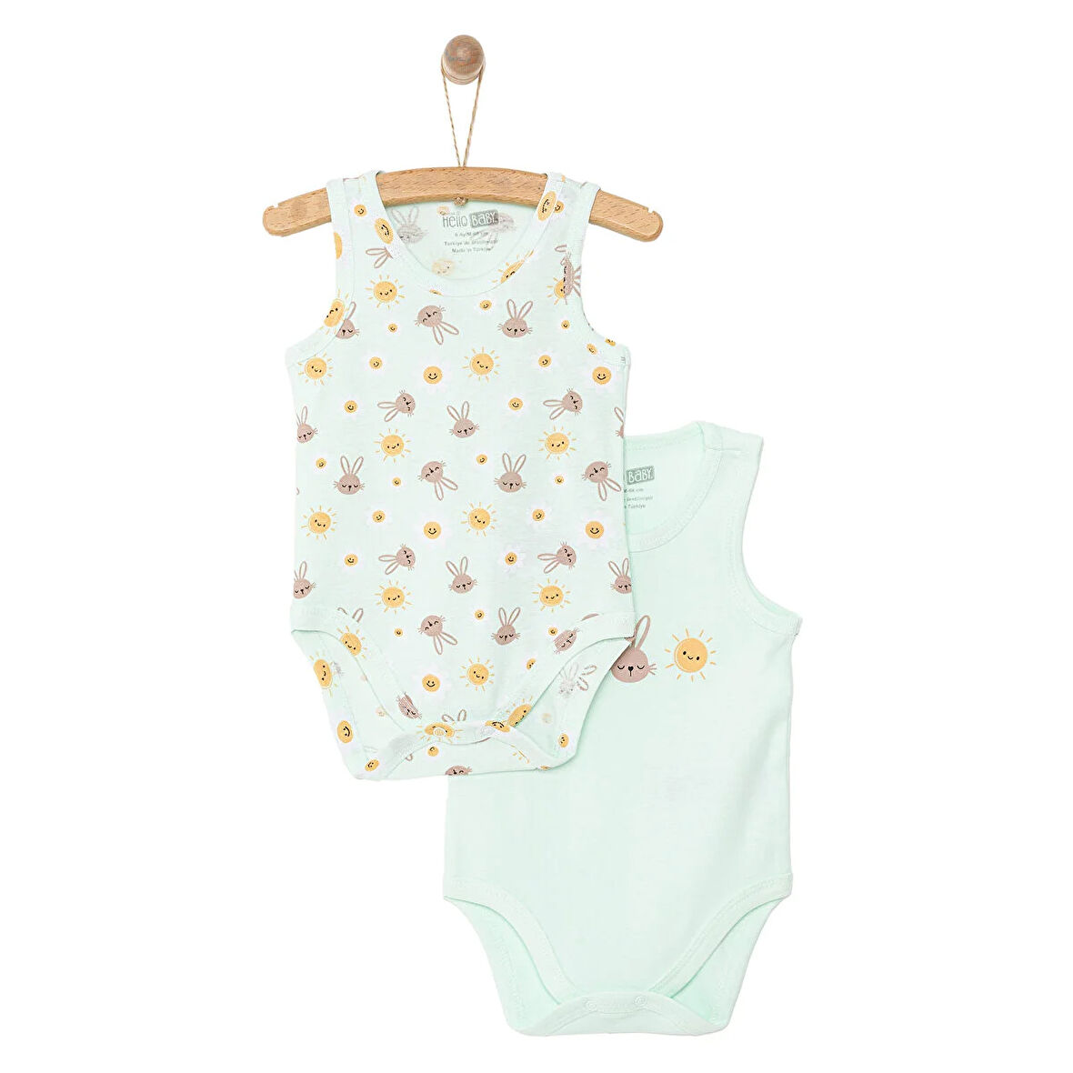 HelloBaby Güneş Desenli 2li Atlet Body
