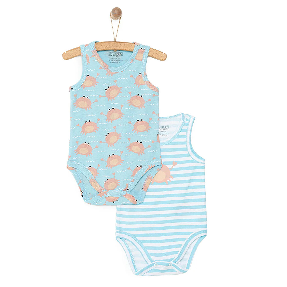 HelloBaby Erkek 2li Atlet Body Erkek Bebek