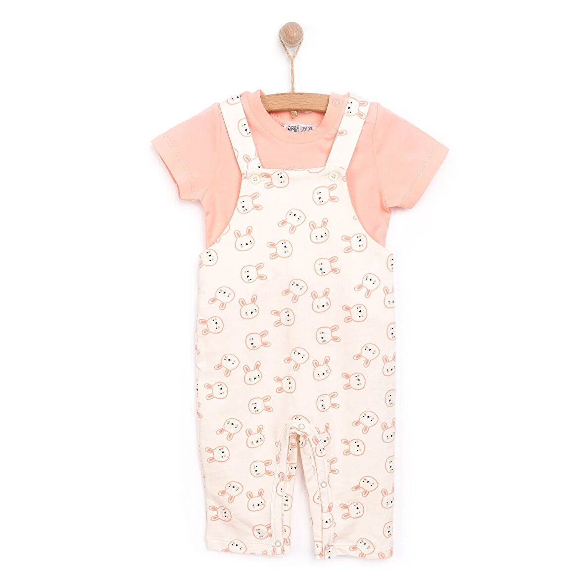 HelloBaby Kız Salopet-Tshirt Kız Bebek
