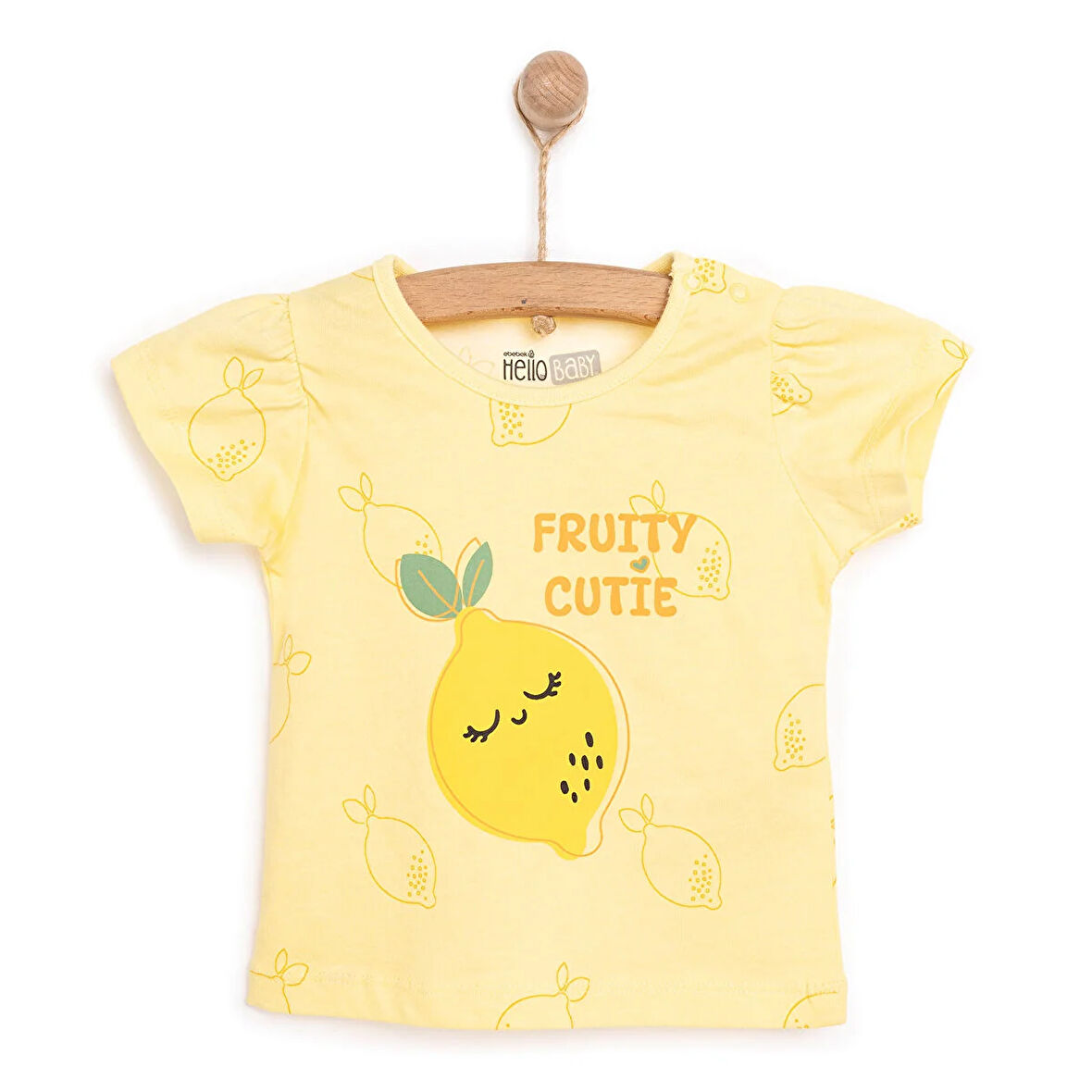 HelloBaby Basic Kız Limon Desenli T-Shirt Kız Bebek