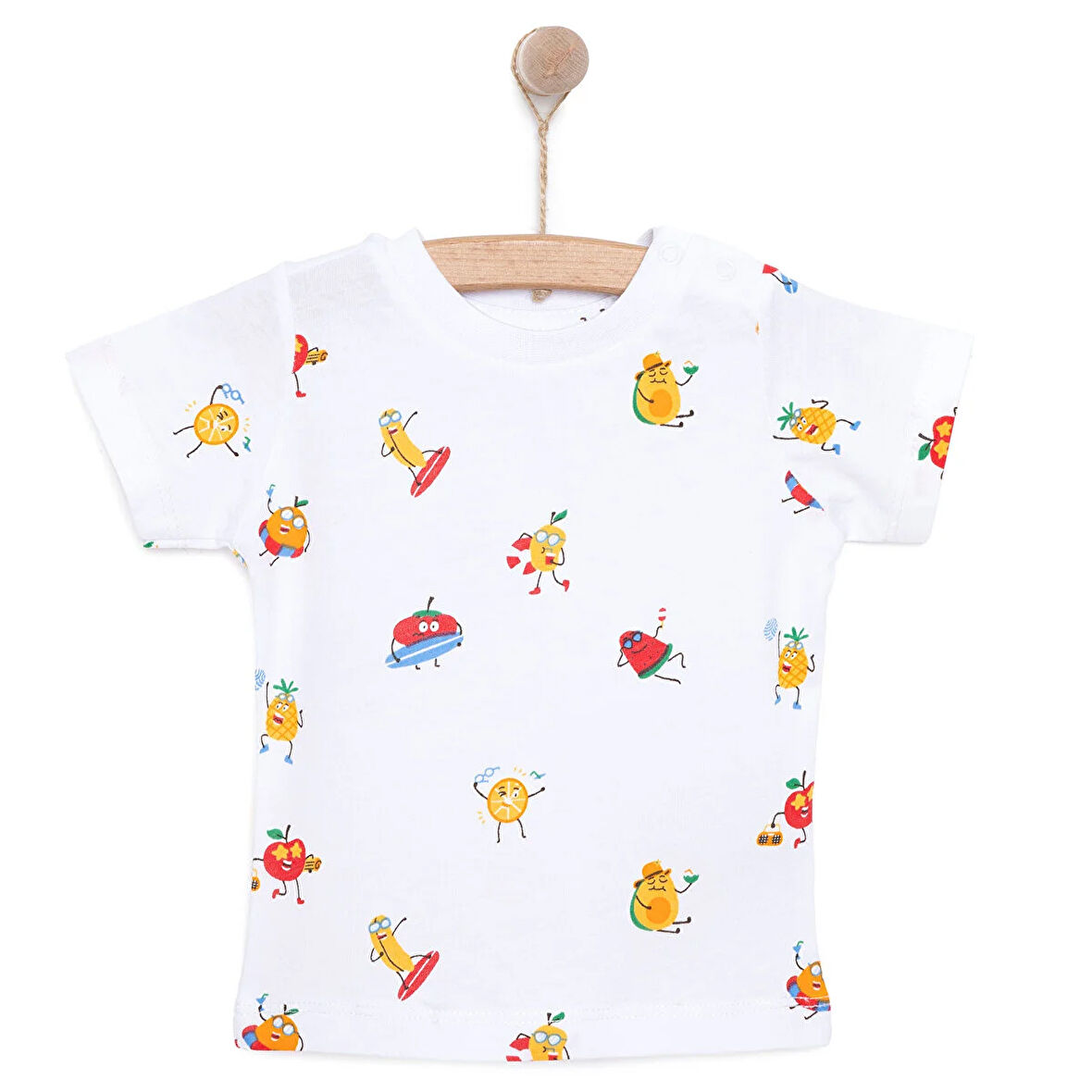 HelloBaby Basic Erkek Meyve Baskılı T-Shirt Erkek Bebek