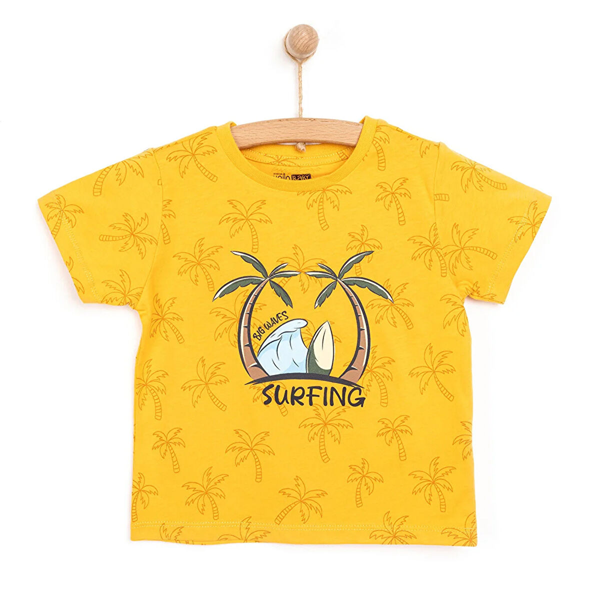 HelloBaby Basic Erkek Sörf Baskılı T-Shirt Erkek Bebek