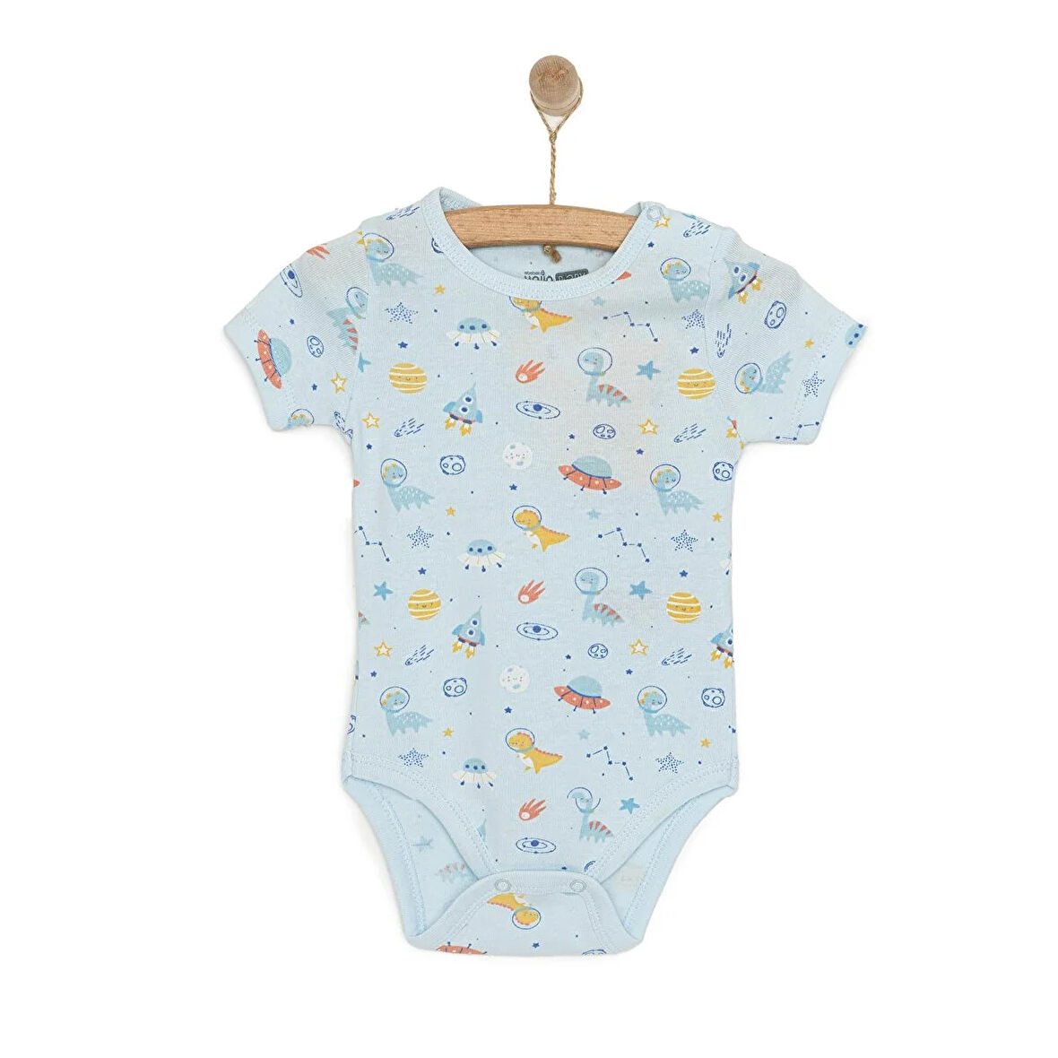 HelloBaby Galaksi Desenli Kısakol Body