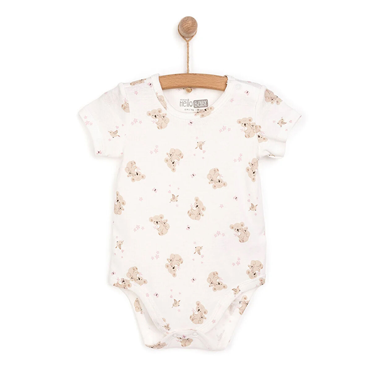HelloBaby Kız Kısa Kol Body Kız Bebek
