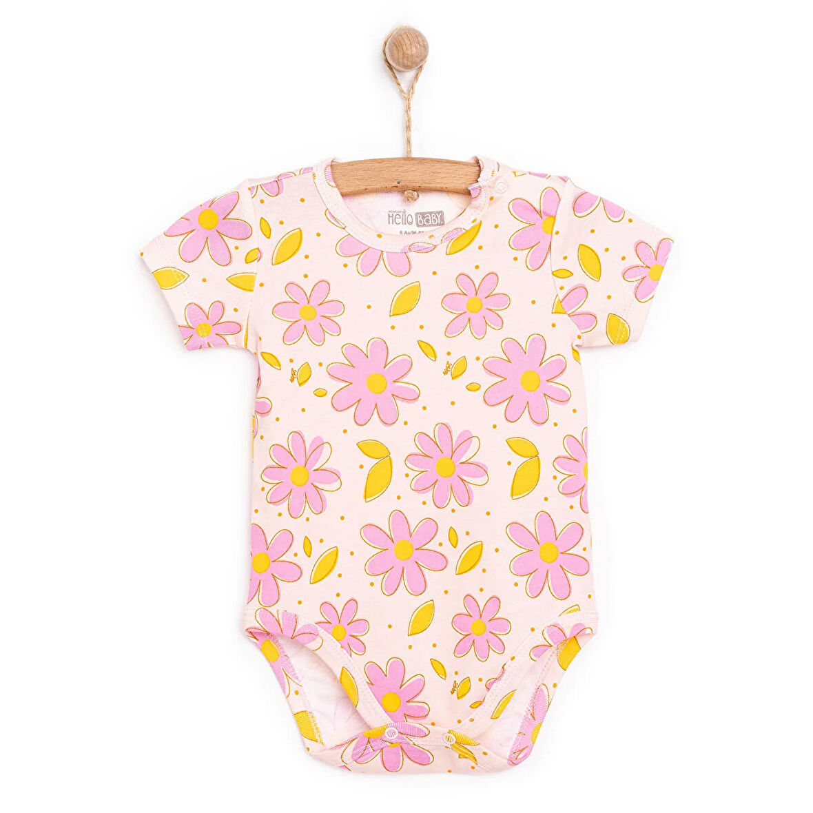 HelloBaby Çiçek Desenli Kısa Kol Body