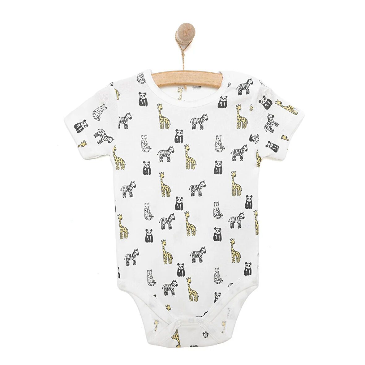 HelloBaby Desenli Kısa Kol Body Unisex