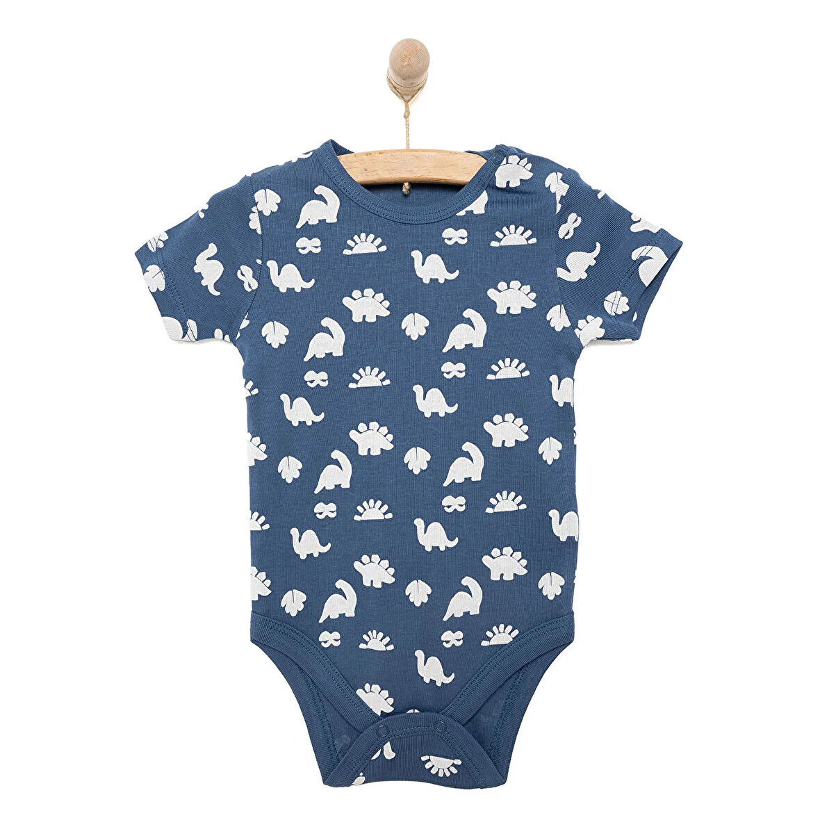 HelloBaby Desenli Kısa Kol Body Erkek Bebek