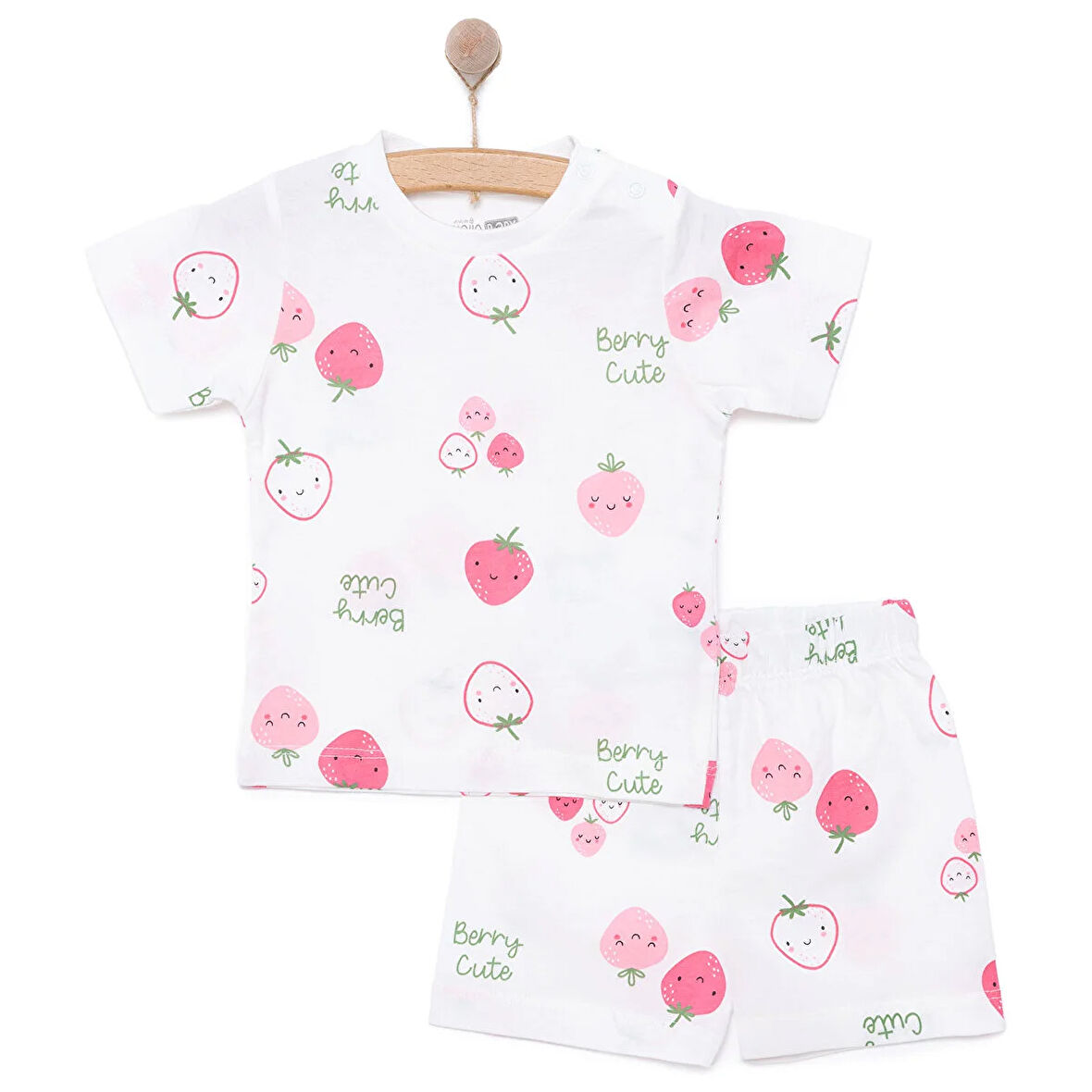 HelloBaby Kız Kısa Kol Pijama Takımı Kız Bebek