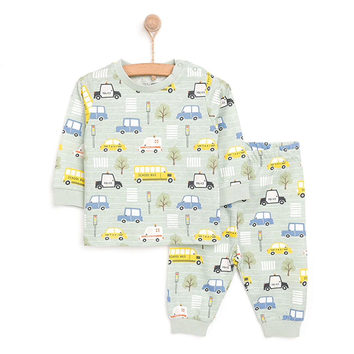HelloBaby Erkek Uzun Kol Pijama Takımı Erkek Bebek
