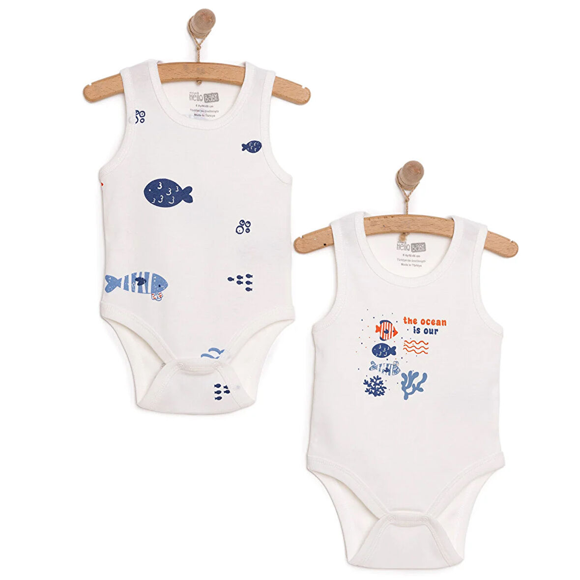 HelloBaby Erkek 2li Atlet Body Erkek Bebek