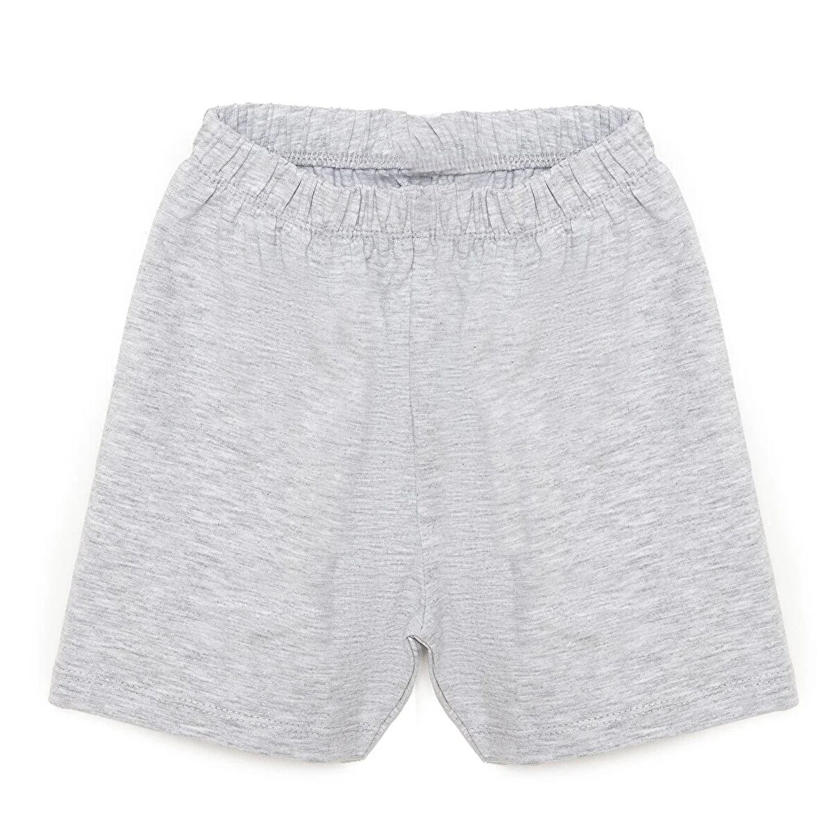 HelloBaby Unisex Basic Şort Reçme Paça Gri Melanj