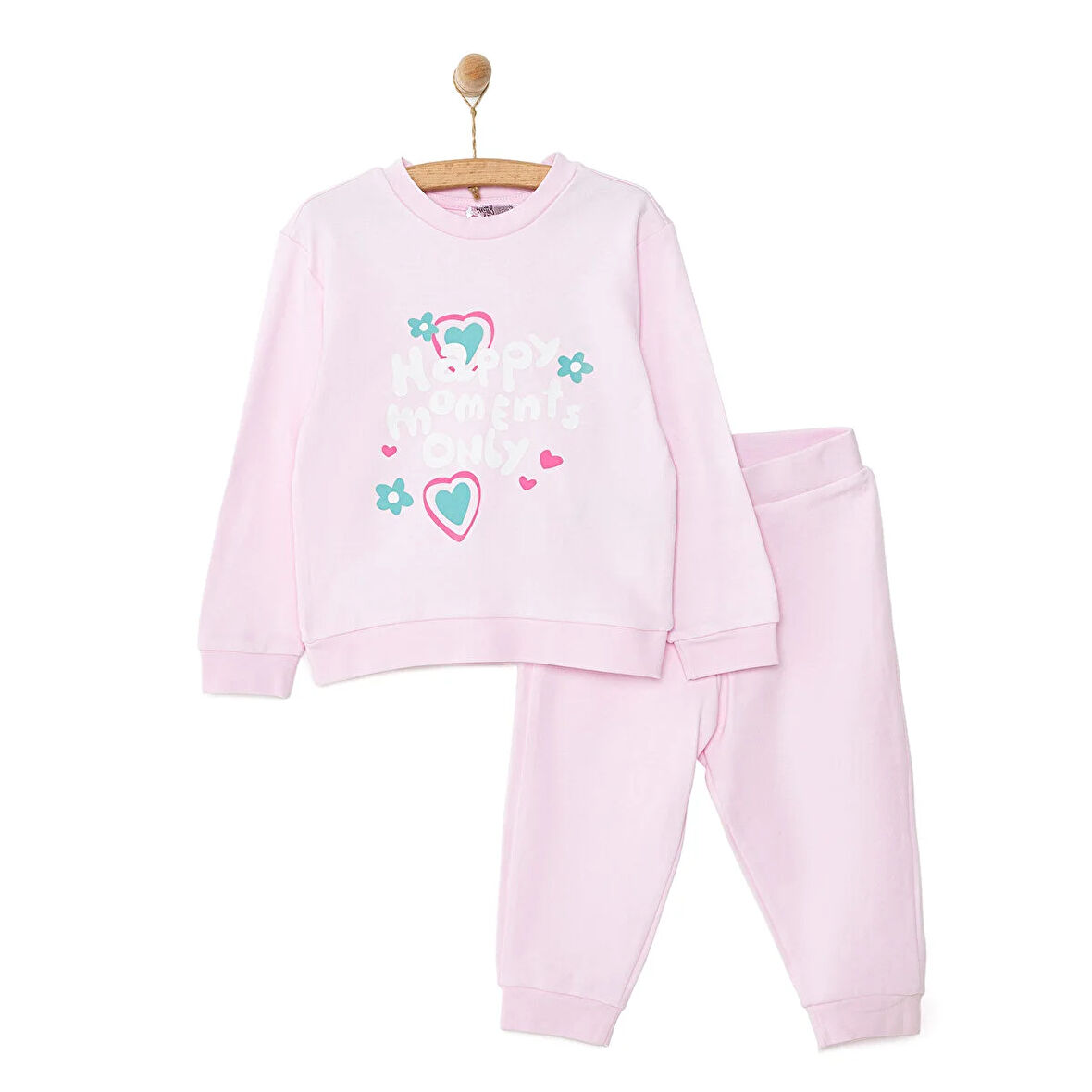 HelloBaby Basic Kız Slogan Baskılı Eşofman Takımı Kız Bebek