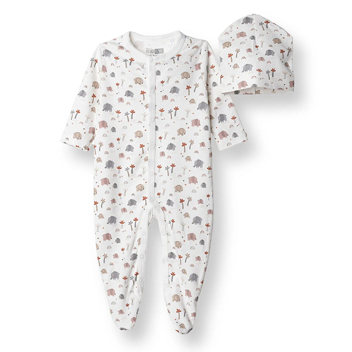 HelloBaby Yenidoğan Tulum-Şapka