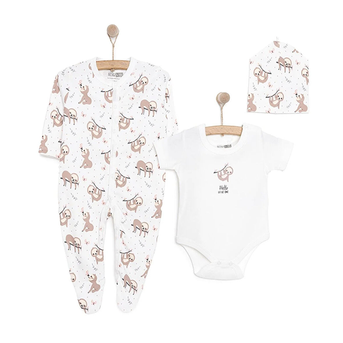 HelloBaby Yenidoğan Tulum-Body-Şapka