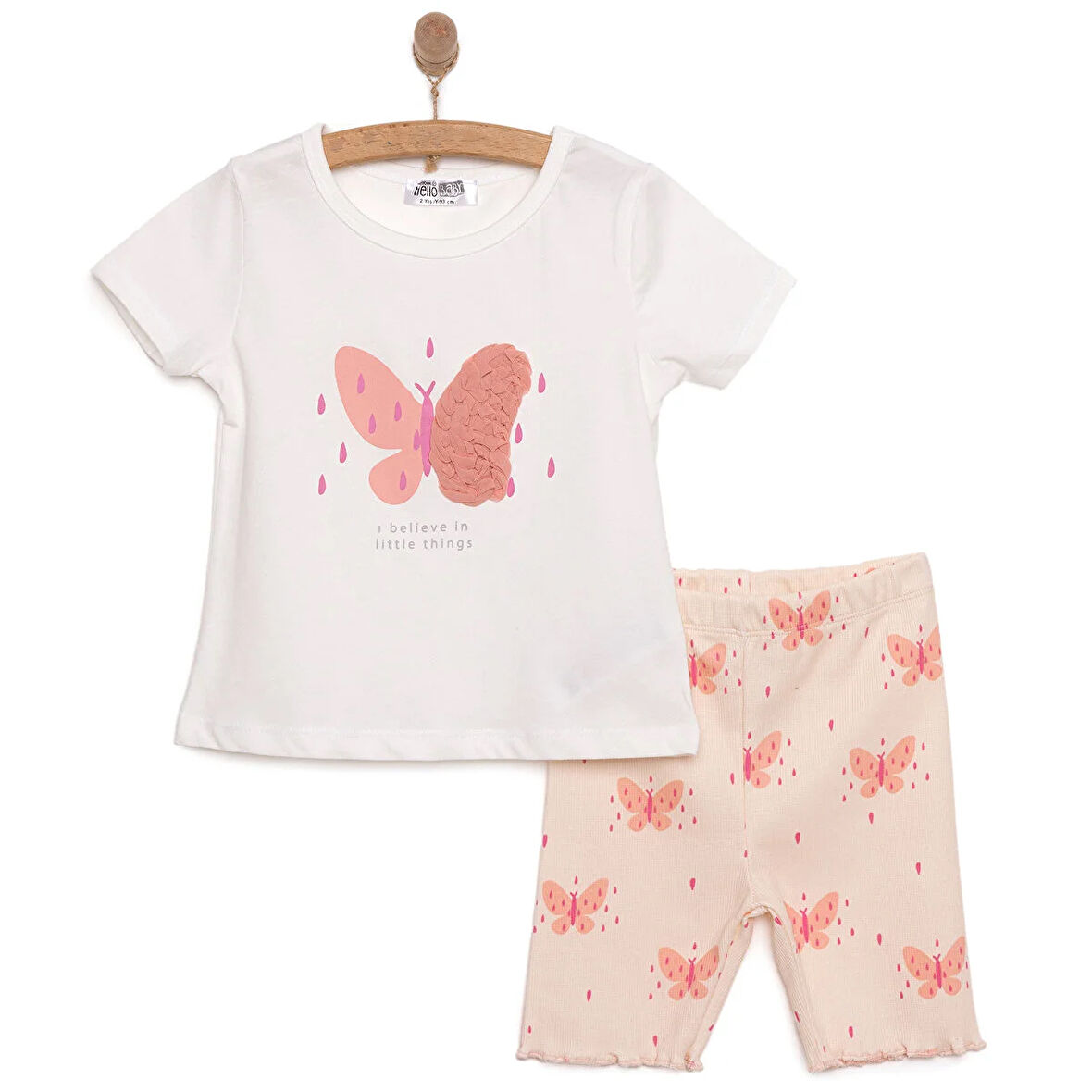 HelloBaby Motto Girl Kız Tshirt-Tayt Kız Bebek