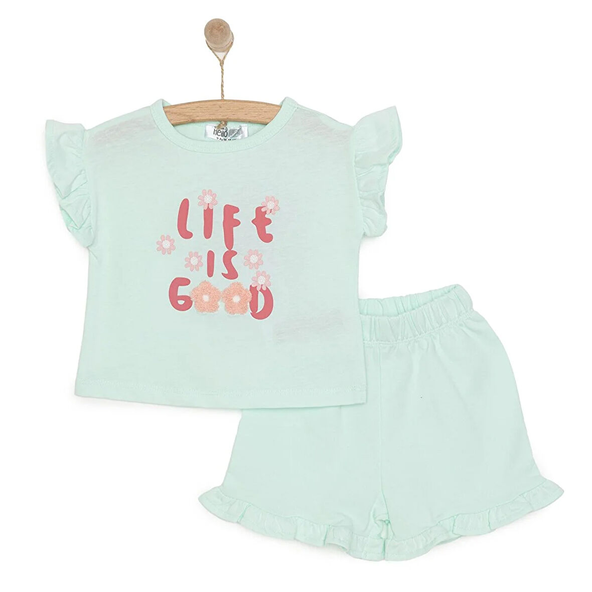 HelloBaby Motto Girl Tshirt-Şort