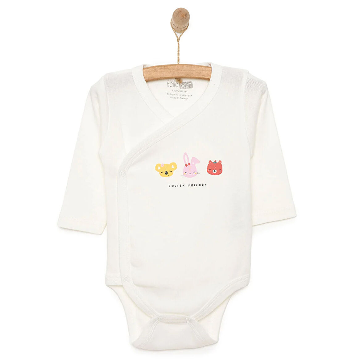 HelloBaby Uzun Kol Zıbın Body Kız Bebek