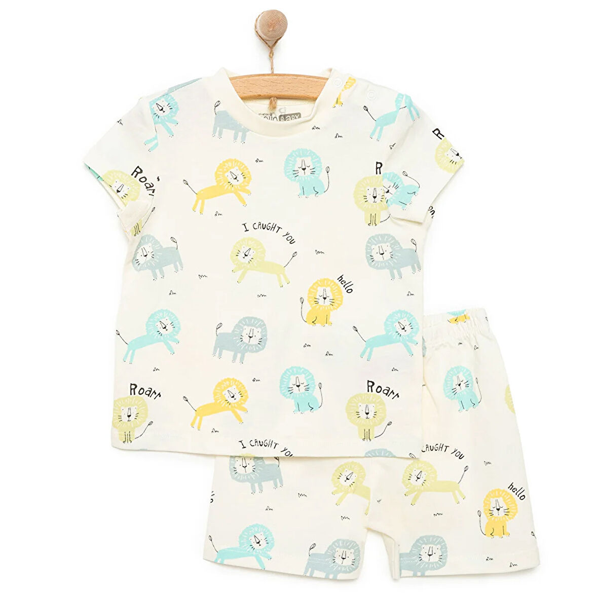 HelloBaby Erkek Bisiklet Yaka Kısa Kol Pijama Takımı