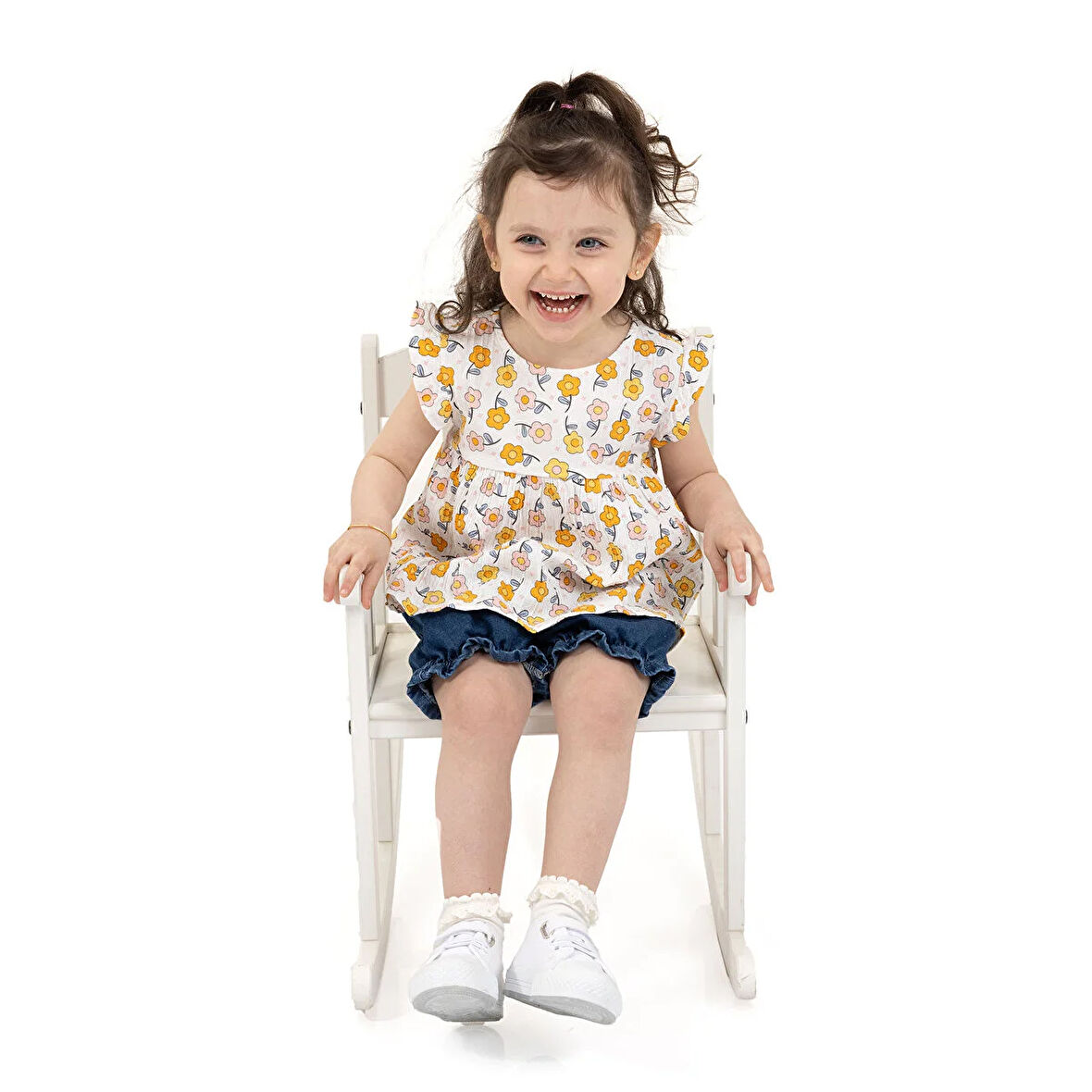 HelloBaby Flowers Kız Tshirt-Şort Kız Bebek