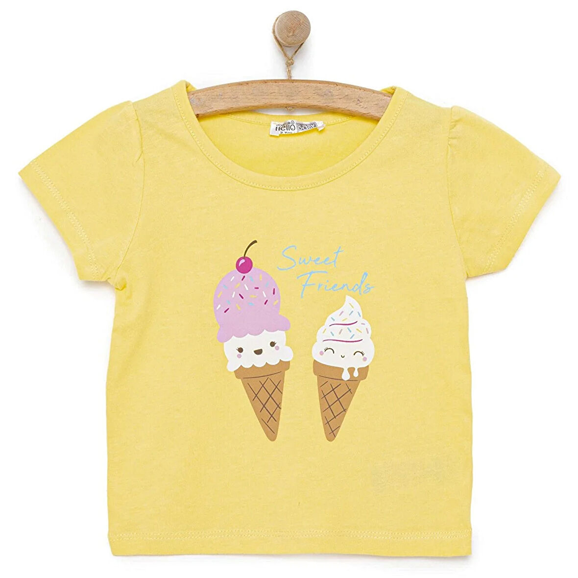 HelloBaby Basic Dondurma Baskılı Tshirt Kız Bebek