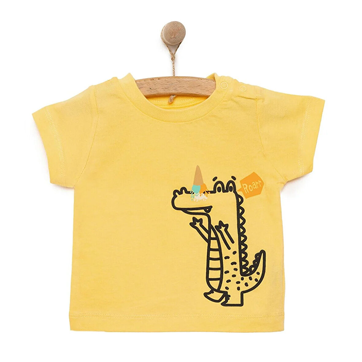 HelloBaby Basic Timsah Desenli  Tshirt Erkek Bebek