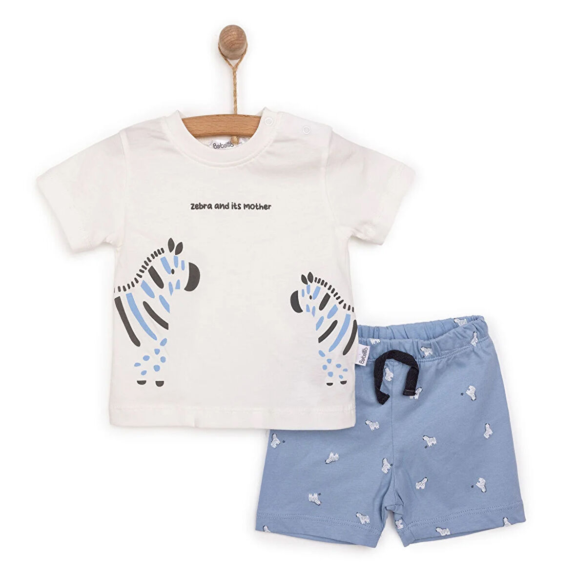 Bebetto Yenidoğan Walking Zebra Tshirt-Şort Erkek Bebek