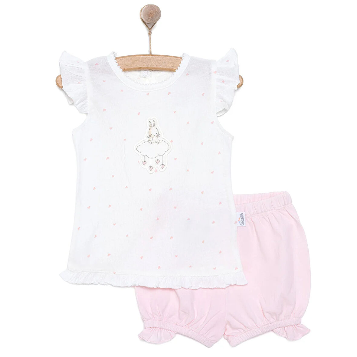 Bebetto 25Y Bebetto Yenidoğan Mini Heart Tshirt-Şort Kız Bebek