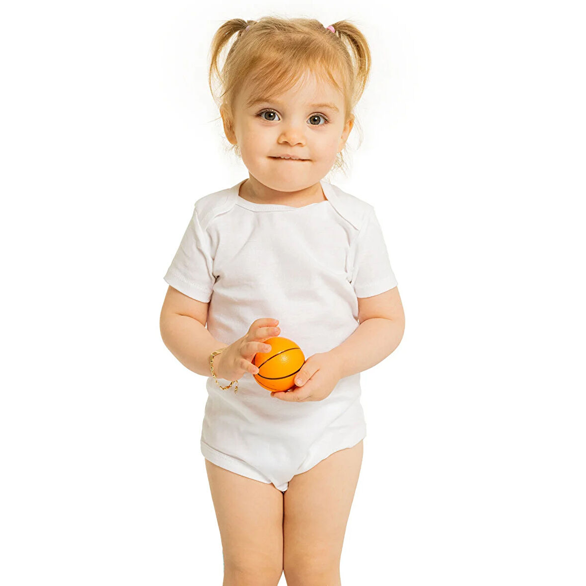 HelloBaby Unisex Beyaz Body Ribana Kumaş Çıtçıtlı Zıbın Zarf Yaka Kısa Kol Beyaz