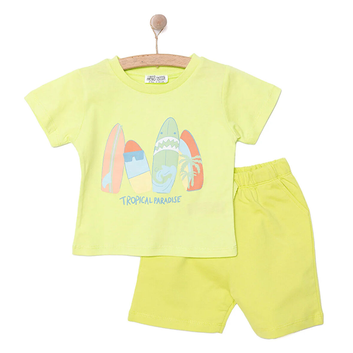 HelloBaby Crocodile Erkek Tshirt-Şort Erkek Bebek