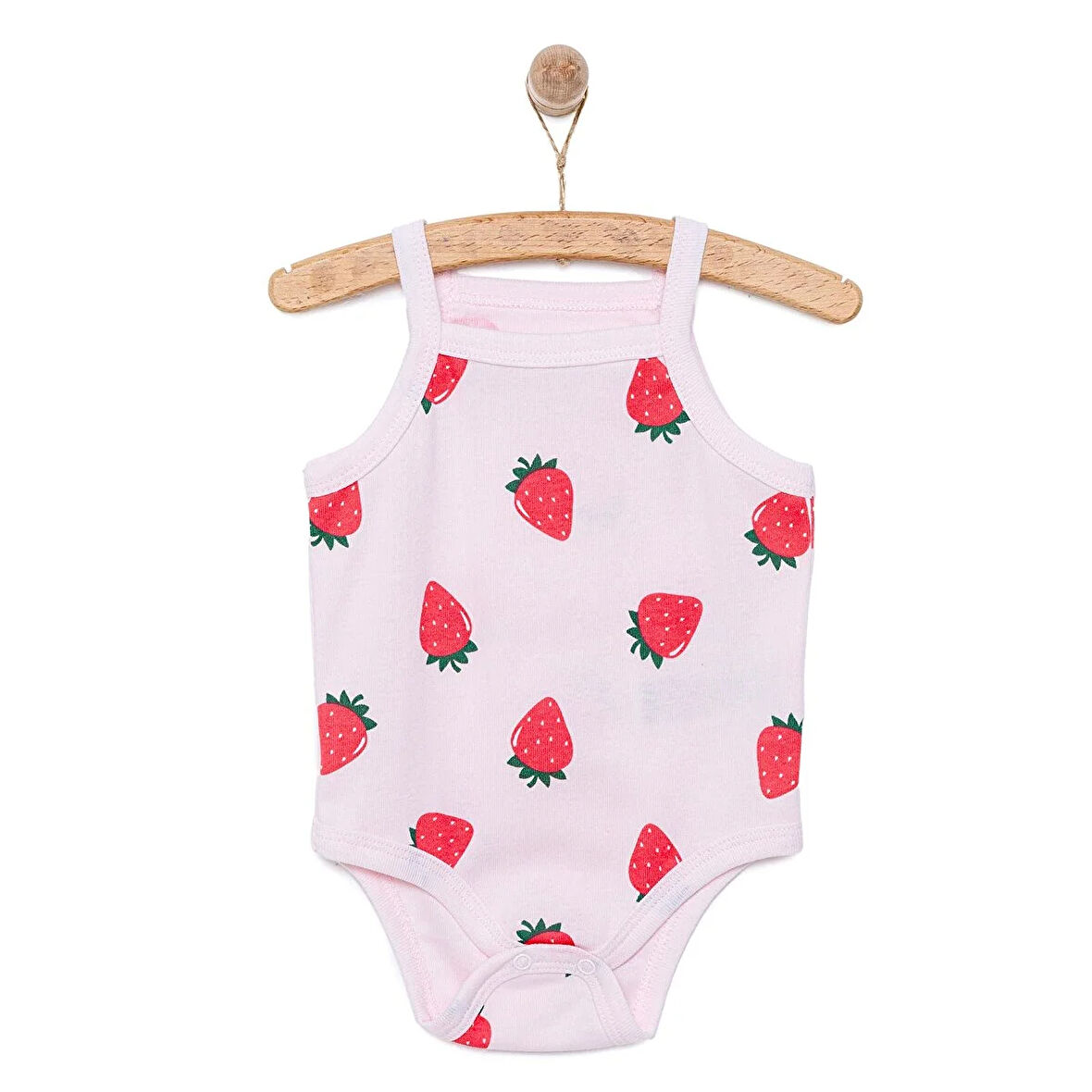 HelloBaby Çilek Desenli İp Askılı Body