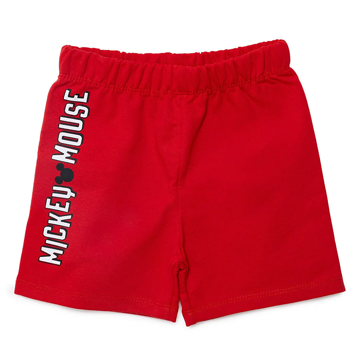 Disney Erkek Bebek Şort Mickey Mouse Reçme Paça Kırmızı