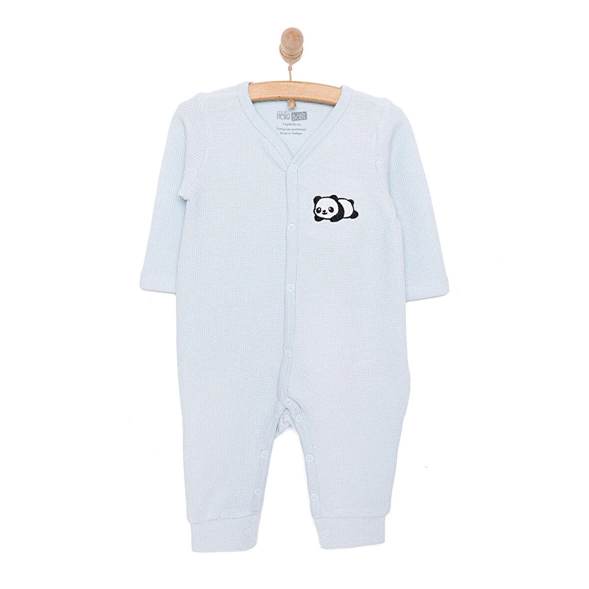 HelloBaby Yenidoğan Erkek Bebek Patiksiz Tulum Açık Mavi