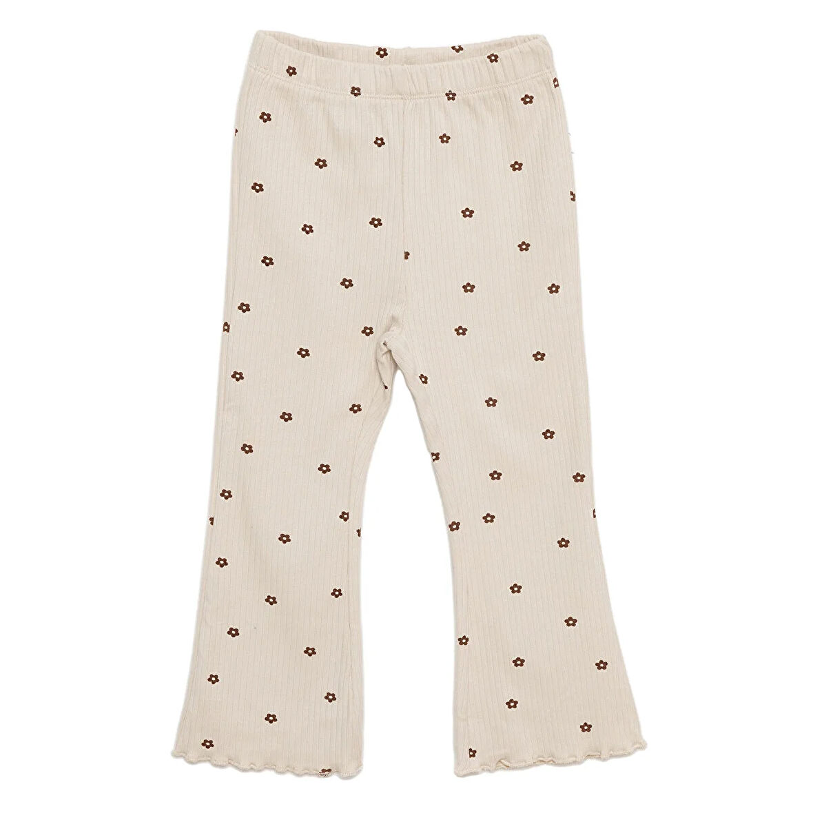 HelloBaby Basic Kız Papatya Desenli  İspanyol Paça Kaşkorse Tayt Kız Bebek