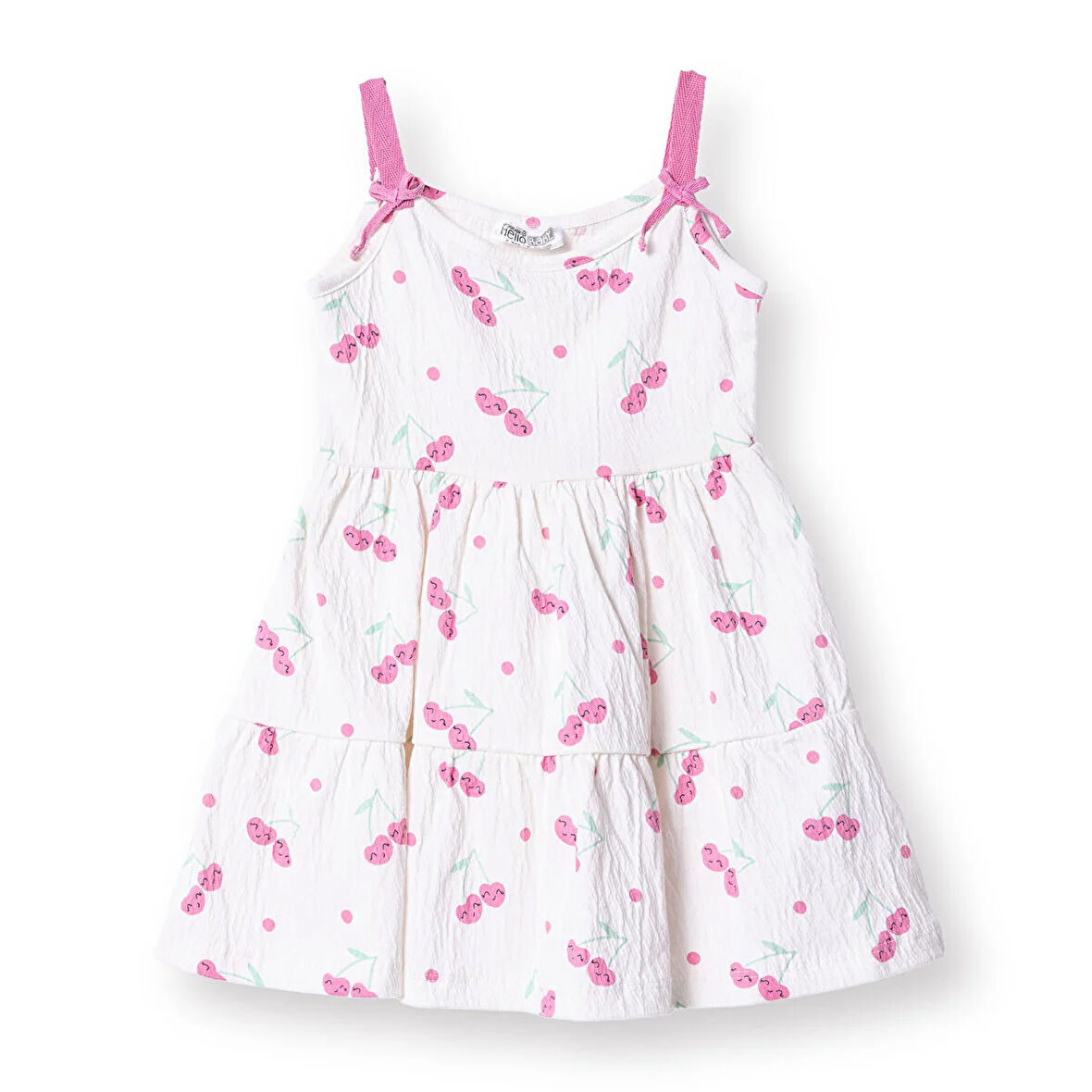 HelloBaby Kız Bebek Elbise Bisiklet Yaka Atlet Kol