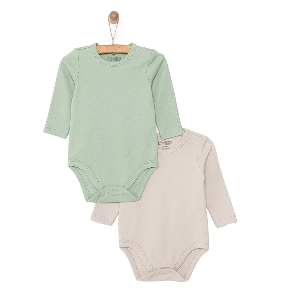 HelloBaby Erkek 2li Uzun Kol Body Erkek Bebek