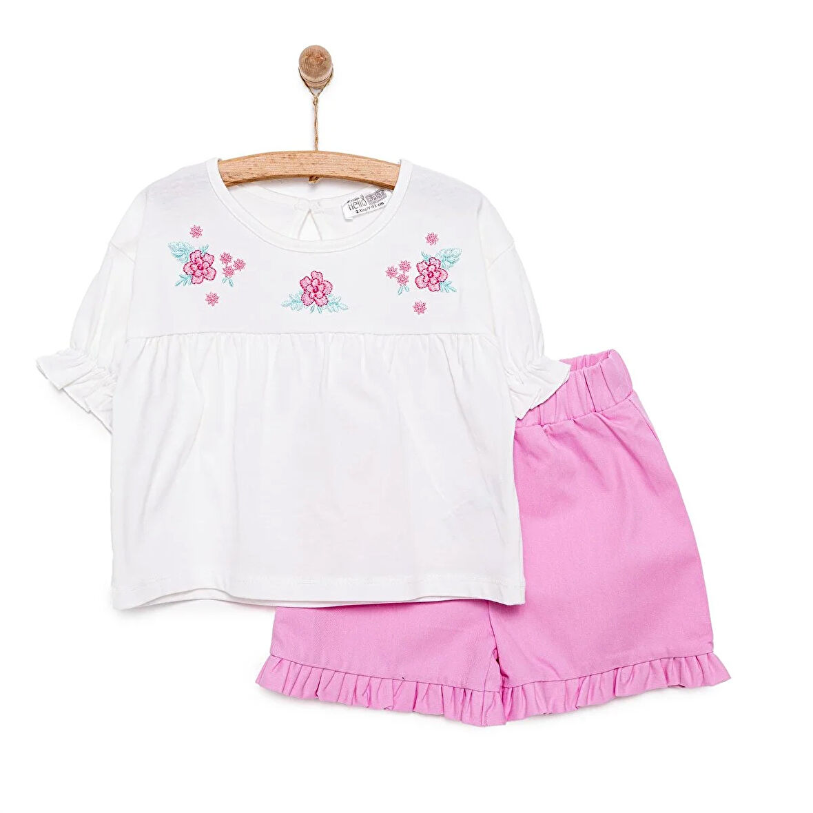 HelloBaby Little Blooms Kız Tshirt-Şort Kız Bebek