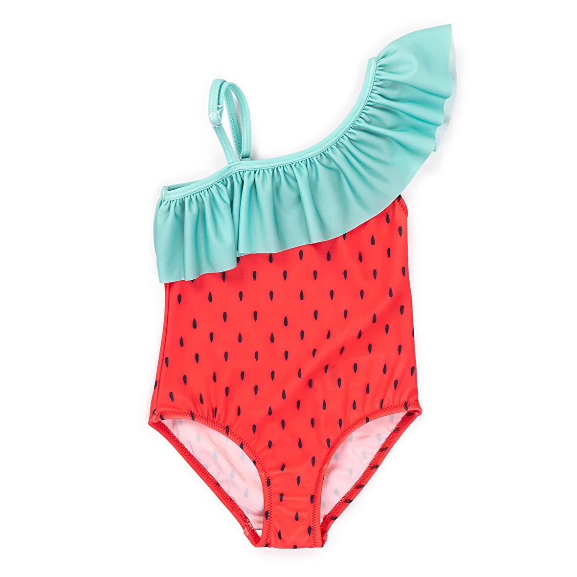 HelloBaby Çilek Tek Omuz Kız Mayo Kız Bebek